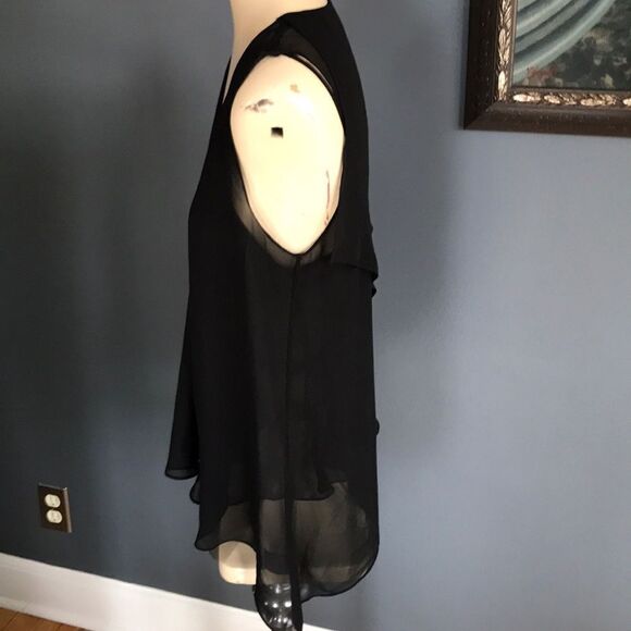 Vince Camuto sheer black sleeveless 2-pc top/tank - Picture 6 of 8